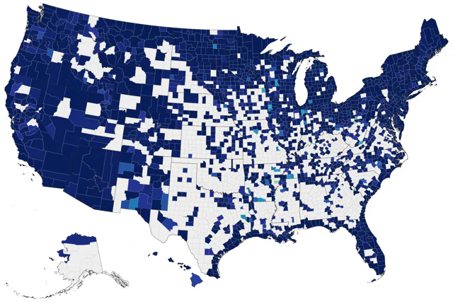 Common Tern county map