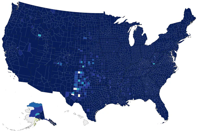 Common Yellowthroat county map