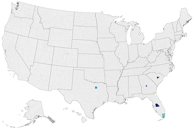 Coscoroba Swan county map