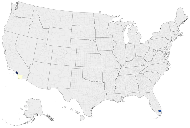 Crimson Rosella county map