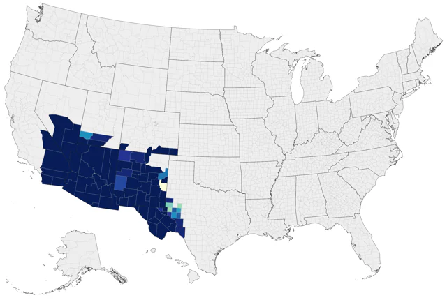Crissal Thrasher county map