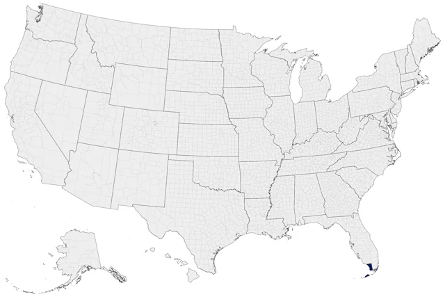 Cuban Vireo county map