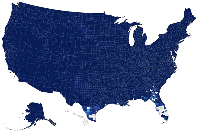 Dark-eyed Junco county map