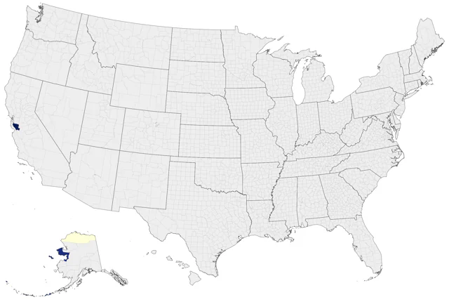 Dark-sided Flycatcher county map