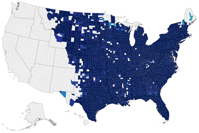Eastern Screech-Owl county map