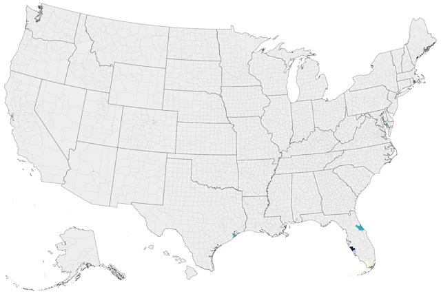 European Herring Gull county map
