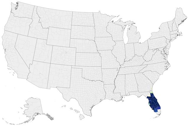 Florida Scrub-Jay county map