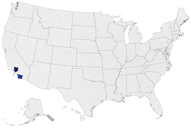 Gouldian Finch county map