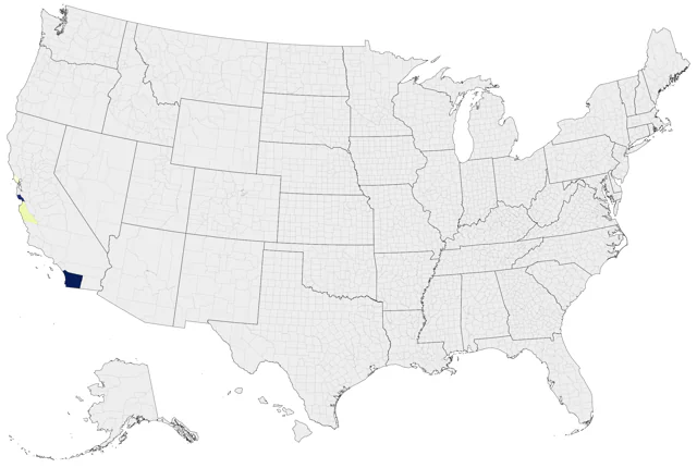 Gray-faced Petrel county map