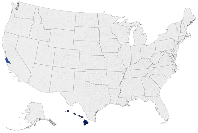 Great Frigatebird county map