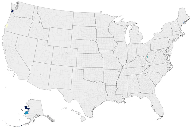 Great Knot county map