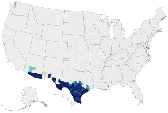 Green Kingfisher county map