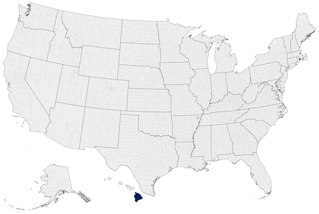 Hawaii Creeper county map
