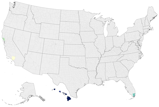 Hawaiian Goose county map