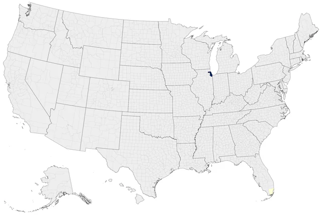 Hispaniolan Parakeet county map