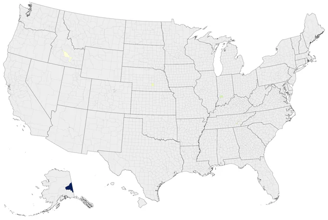 Hooded Crane county map