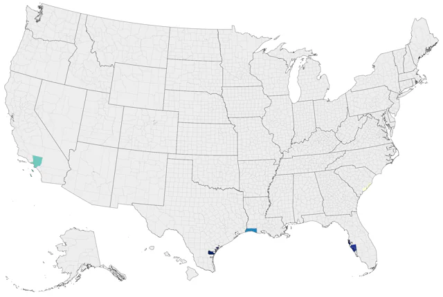 House Crow county map