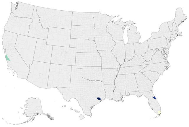 Hyacinth Macaw county map