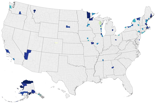 Ivory Gull county map