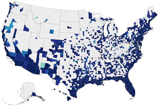 Laughing Gull county map