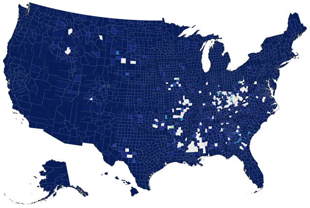 Least Sandpiper county map