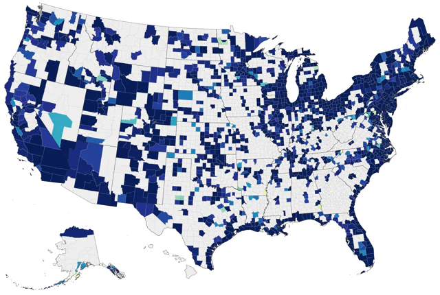 Lesser Black-backed Gull county map
