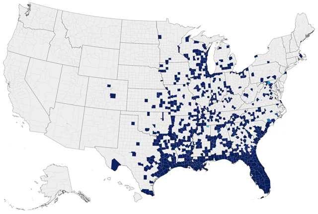 Limpkin county map