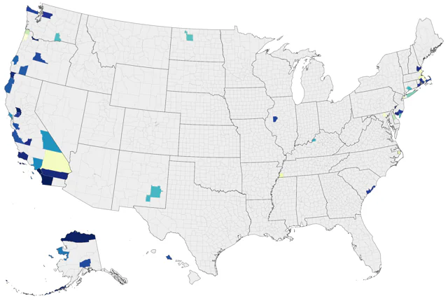 Little Stint county map
