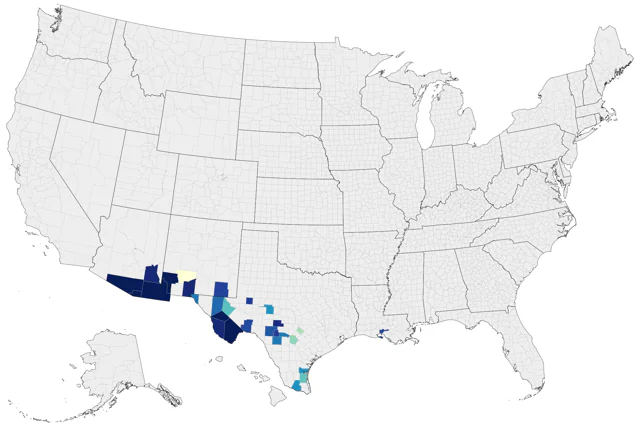 Lucifer Hummingbird county map