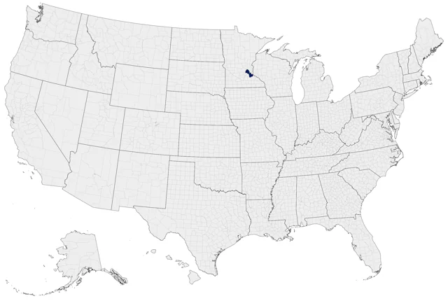 Magpie Shrike county map