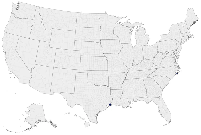 Marbled Duck county map