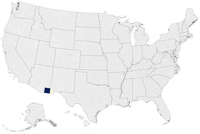 Mexican Chickadee county map