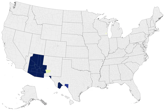 Mexican Jay county map