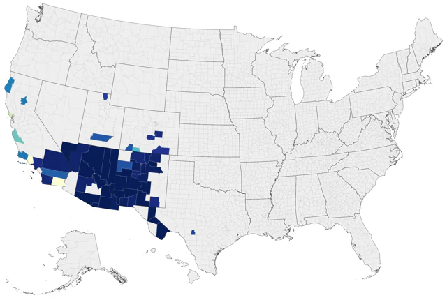 Mexican Whip-poor-will county map