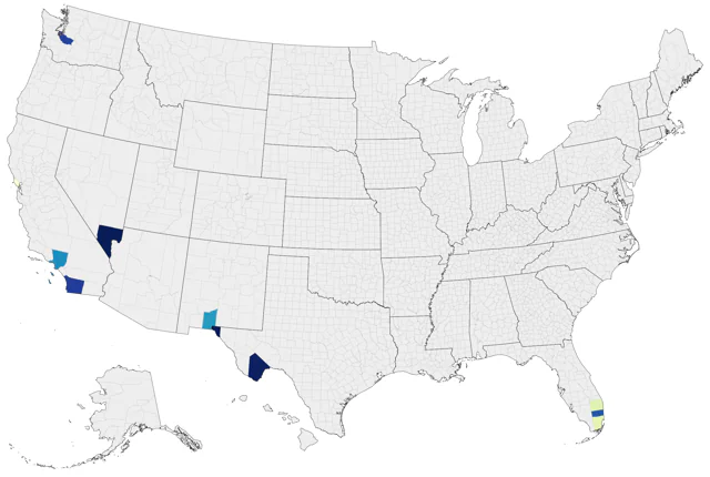 Military Macaw county map