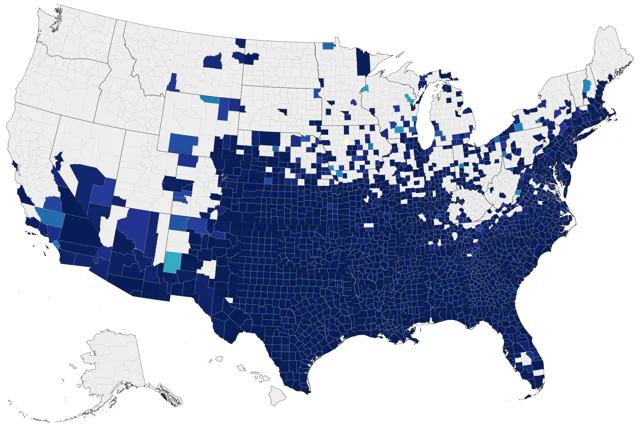 Mississippi Kite county map