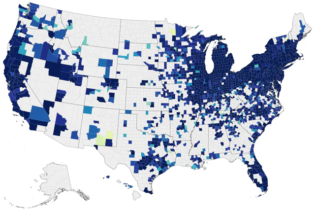 Mute Swan county map