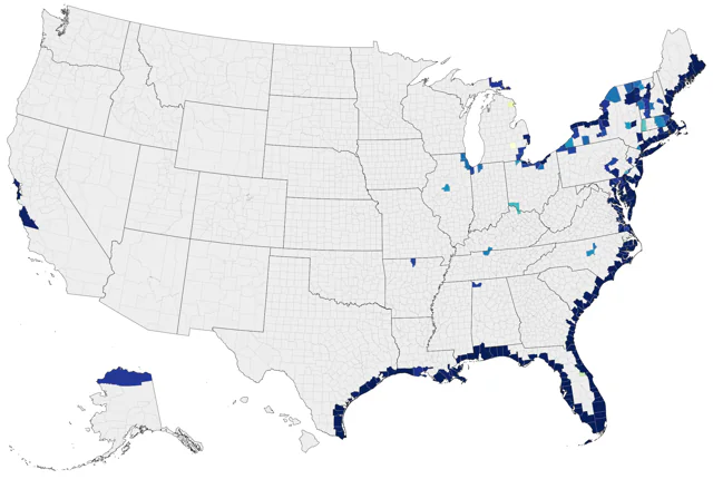 Northern Gannet county map