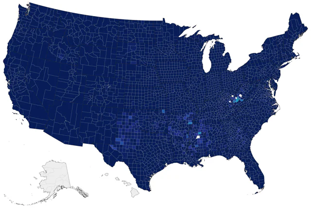 Northern House Wren county map