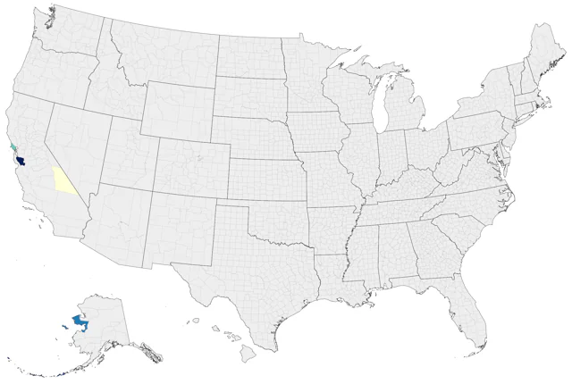 Oriental Turtle-Dove county map
