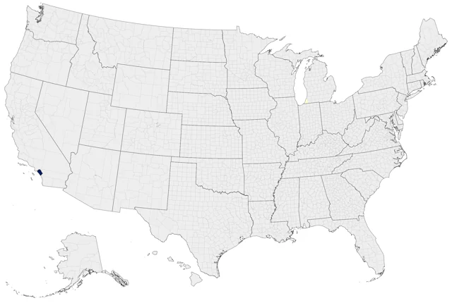 Pacific Parrotlet county map