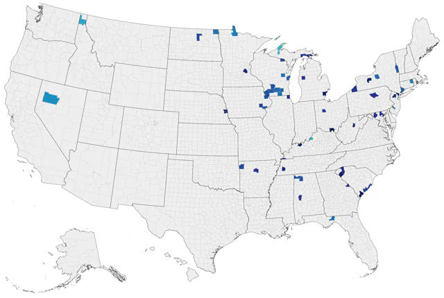 Passenger Pigeon county map