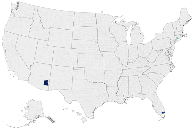 Peach-fronted Parakeet county map
