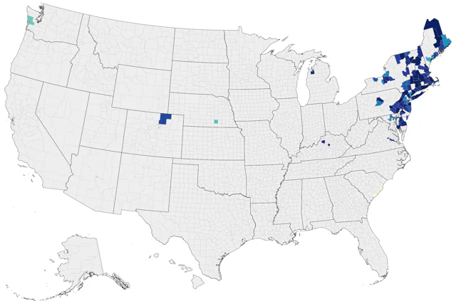 Pink-footed Goose county map