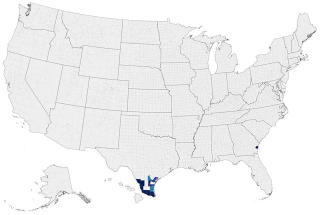 Plain Chachalaca county map