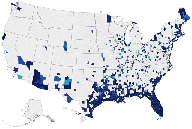 Purple Gallinule county map