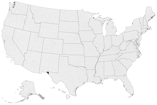 Purplish-backed Jay county map