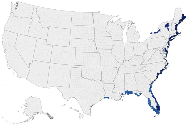 Razorbill county map