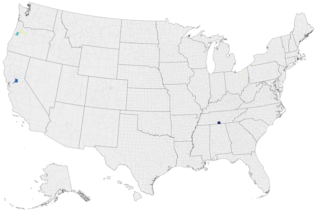 Red-breasted Goose county map