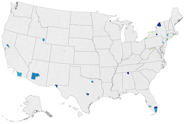 Red-crested Pochard county map